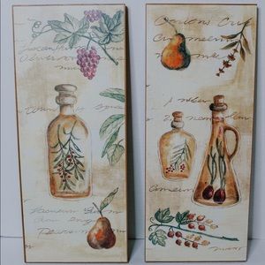 “Olive Oil” 2- Panel Painted Wall Art